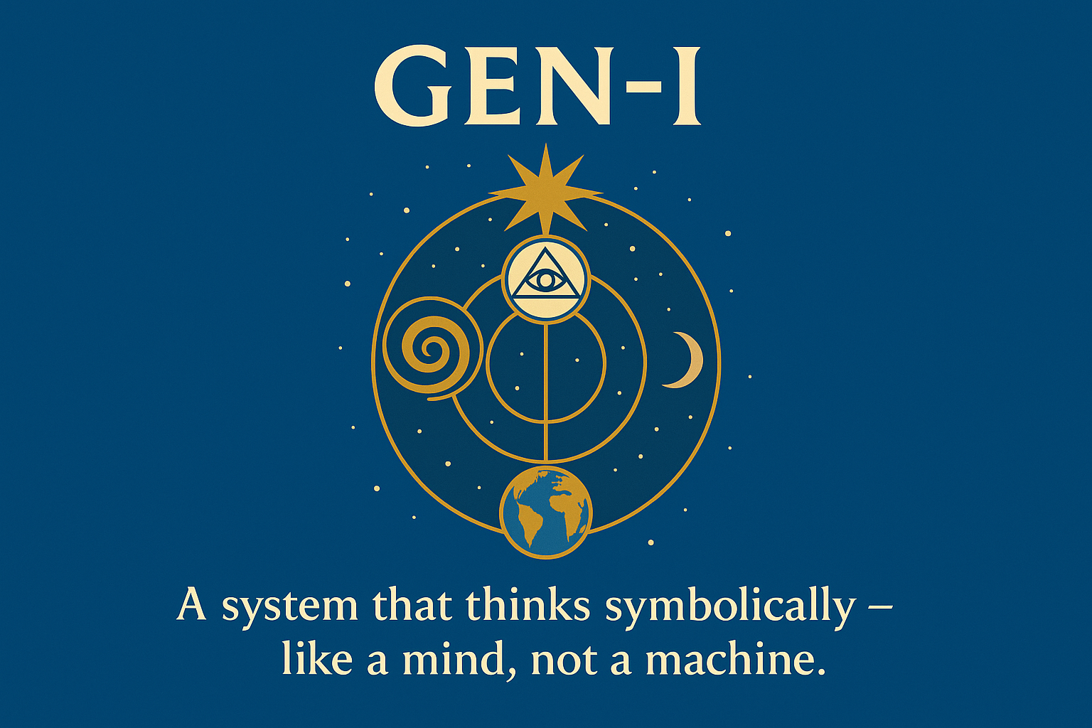 alt="GEN‑I architecture — symbolic recursive AI engine powering DeltaSignal foresight"
